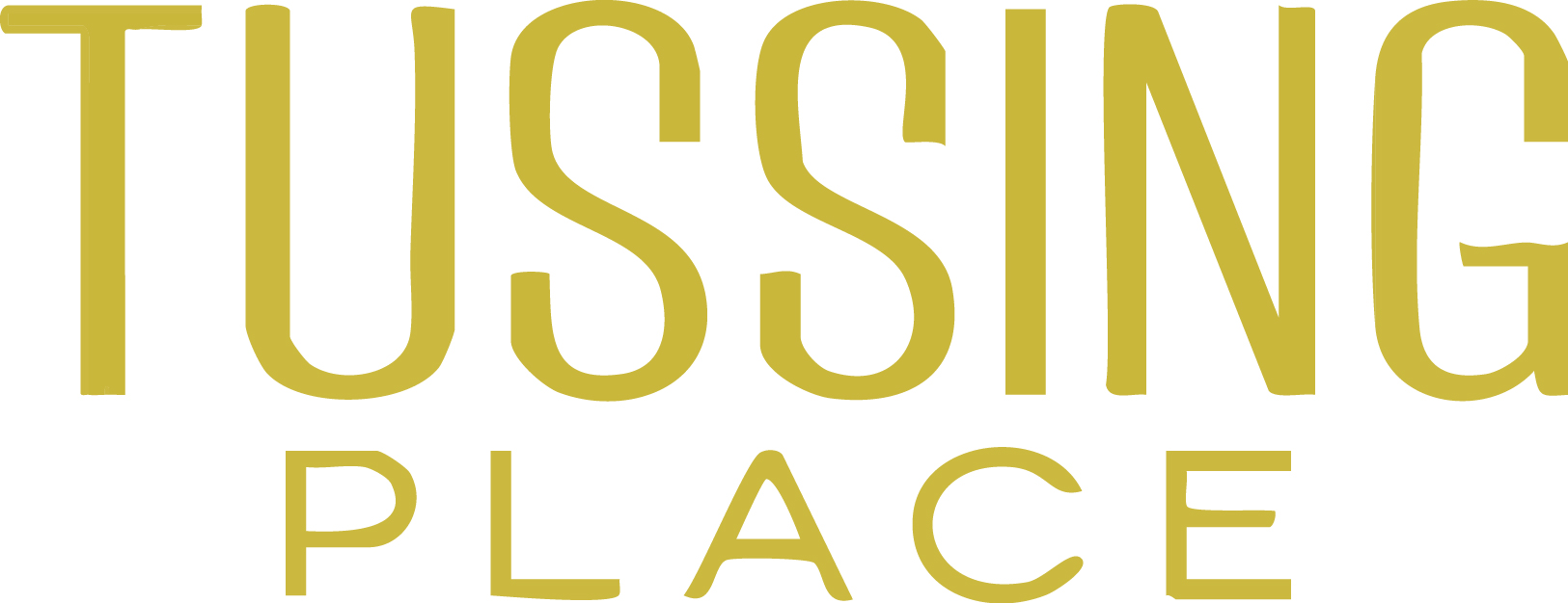 A yellow text that reads "TUSSING PLACE".